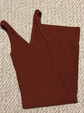 GAP Ribbed Midi Tank Dress - Smoked Paprika